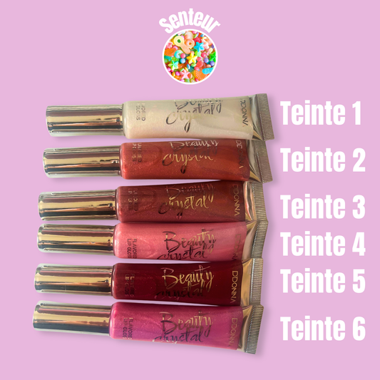 ✨ Beauty Crystal Lip Gloss – Brillance Sucrée & Teintes claires Irrésistibles 🍭💋