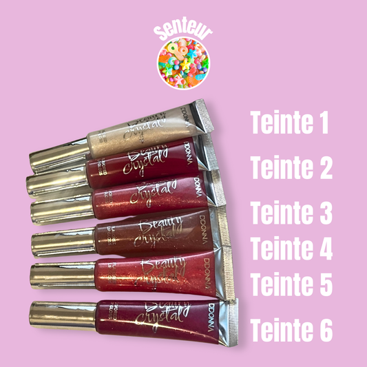 ✨ Beauty Crystal Lip Gloss – Brillance Cristalline & Senteur Gourmande (foncé)🍭