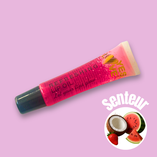 Lip Oil Rafraîchissant – Senteur Fruitée 🍓🥥🍉